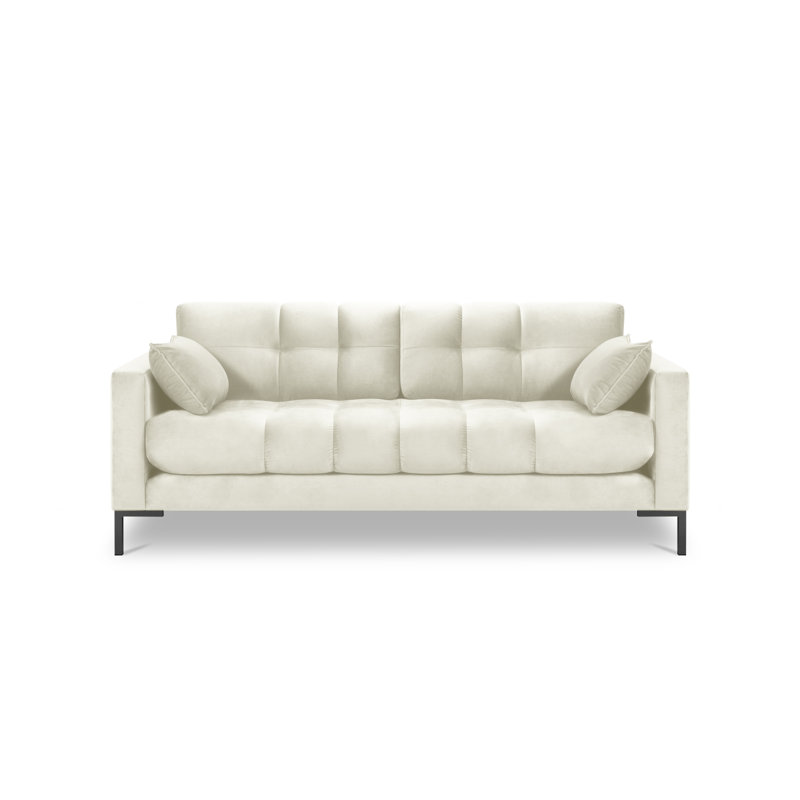 Francisca 2 Seater Sofa, Black, Light Beige