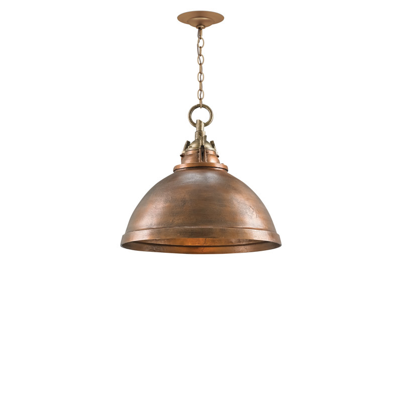 Admiral 1 - Light Copper/Antique Brass Single Pendant