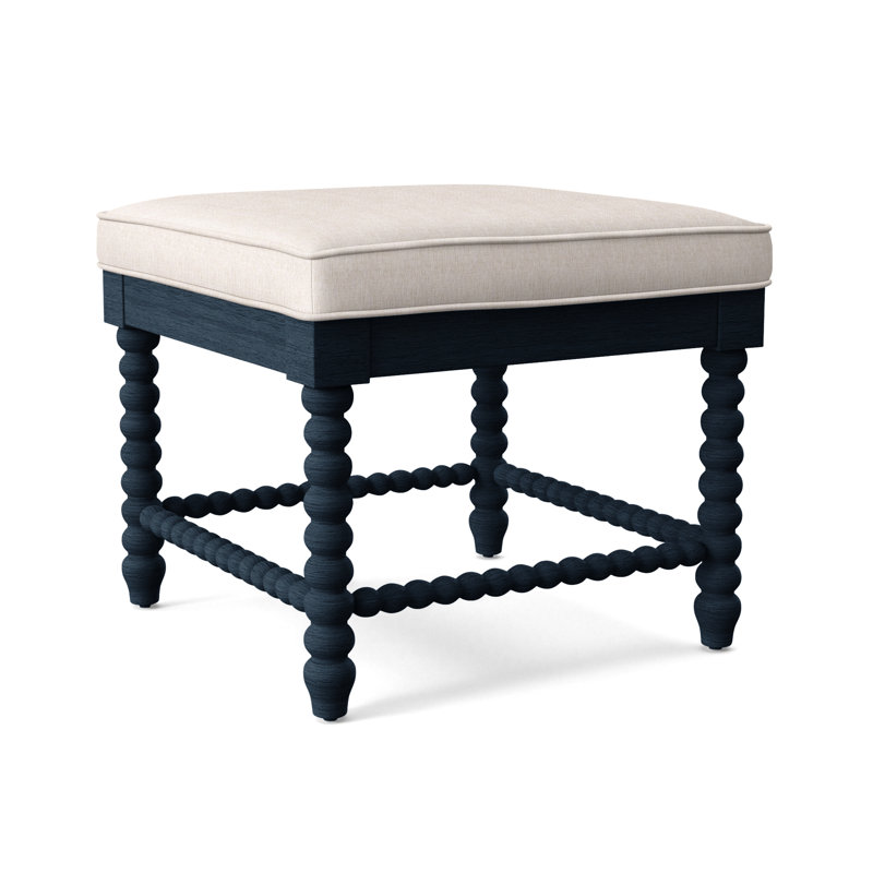 Banc en bois massif Louisa, Performance sucre blanc, Finition marine