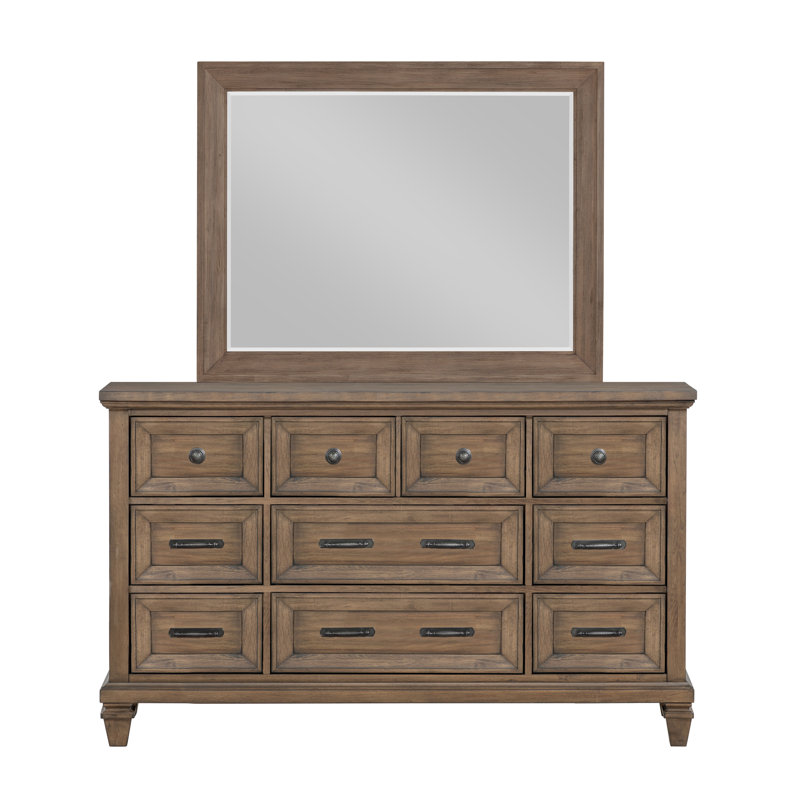 Mirabeau 2-piece Wood Dresser With Mirror, Brown