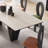 Middle ancient style rock slab dining table-102438736