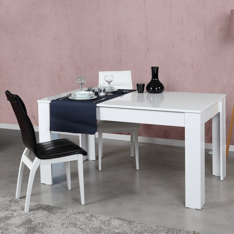 Table de salle à manger extensible Easten, couleur noyer | 100% panneau de particules enduit de mélamine, épaisseur: 0,7 pouce | Conception élégante et fonctionnelle pour les salles à manger, facile à rallonger pour les rassemblements