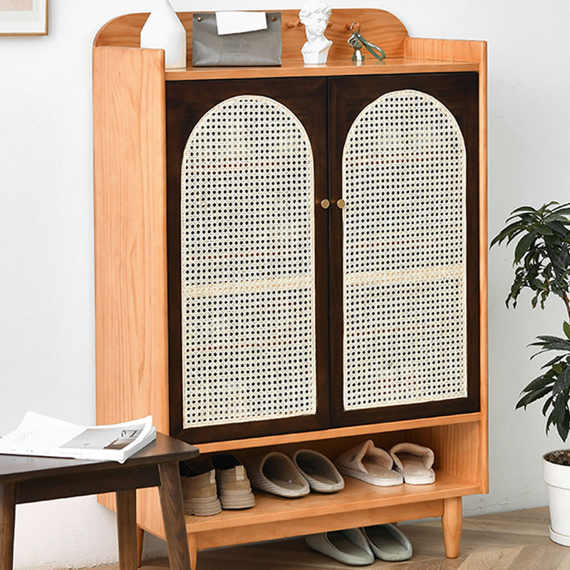 Rangement à chaussures moderne en bois massif Burlywood