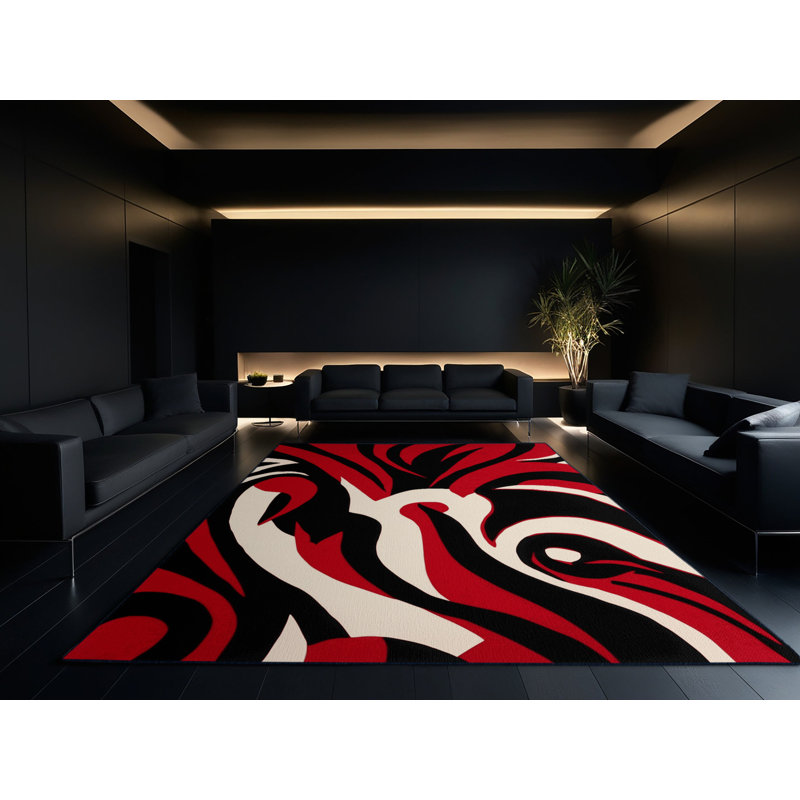 Vortex Flame Rug, Rectangle 6' x 9'