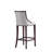 Fifth Avenue Traditional Vegan Leather Upholstered Beech Wood Bar Stool in Light Gray-53598449-98788204