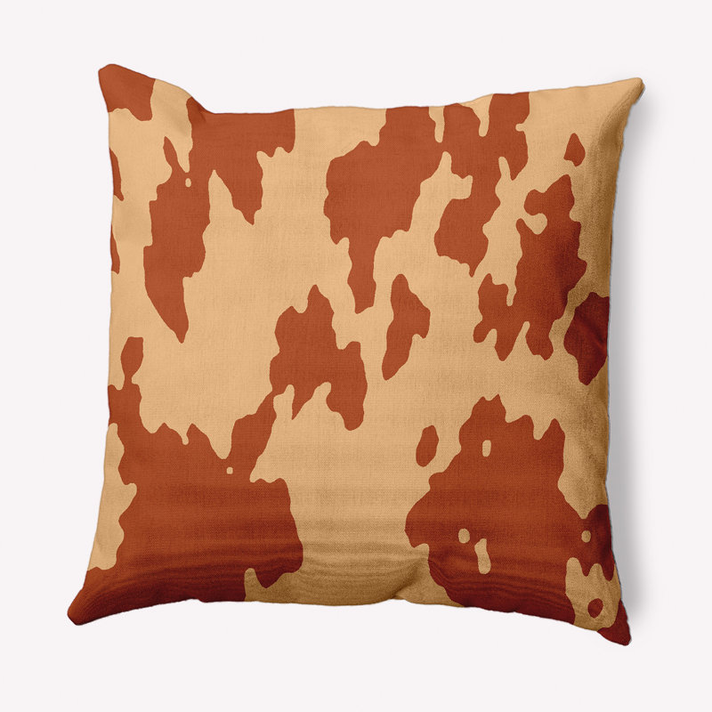 Coussin décoratif intérieur / extérieur Animal, 18 po x 18 po, Terre de Sienne