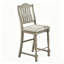 Upholstered Counter Stool with Solid Wood Frame