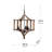 Mcclure 3 - Light Wood Lantern Geometric Chandelier