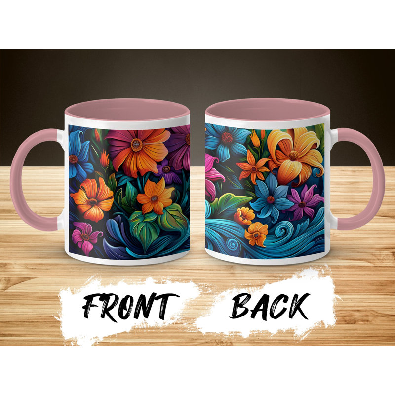 Ceramic Coffee Mug, Pink