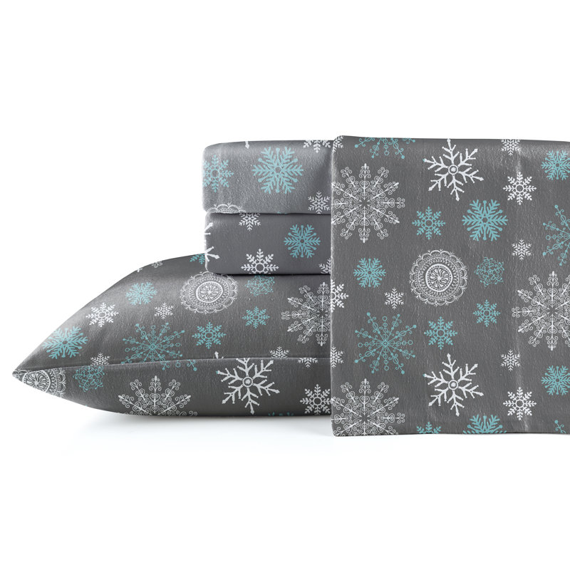 Ensemble de draps en 100% flanelle de pointe 190 g / m² Pointehaven, Ensemble de draps pour grand lit + un drap-housse 