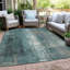 Tapis bleu sarcelle lavable à la machine intérieur / extérieur Xhevrie-2096589182