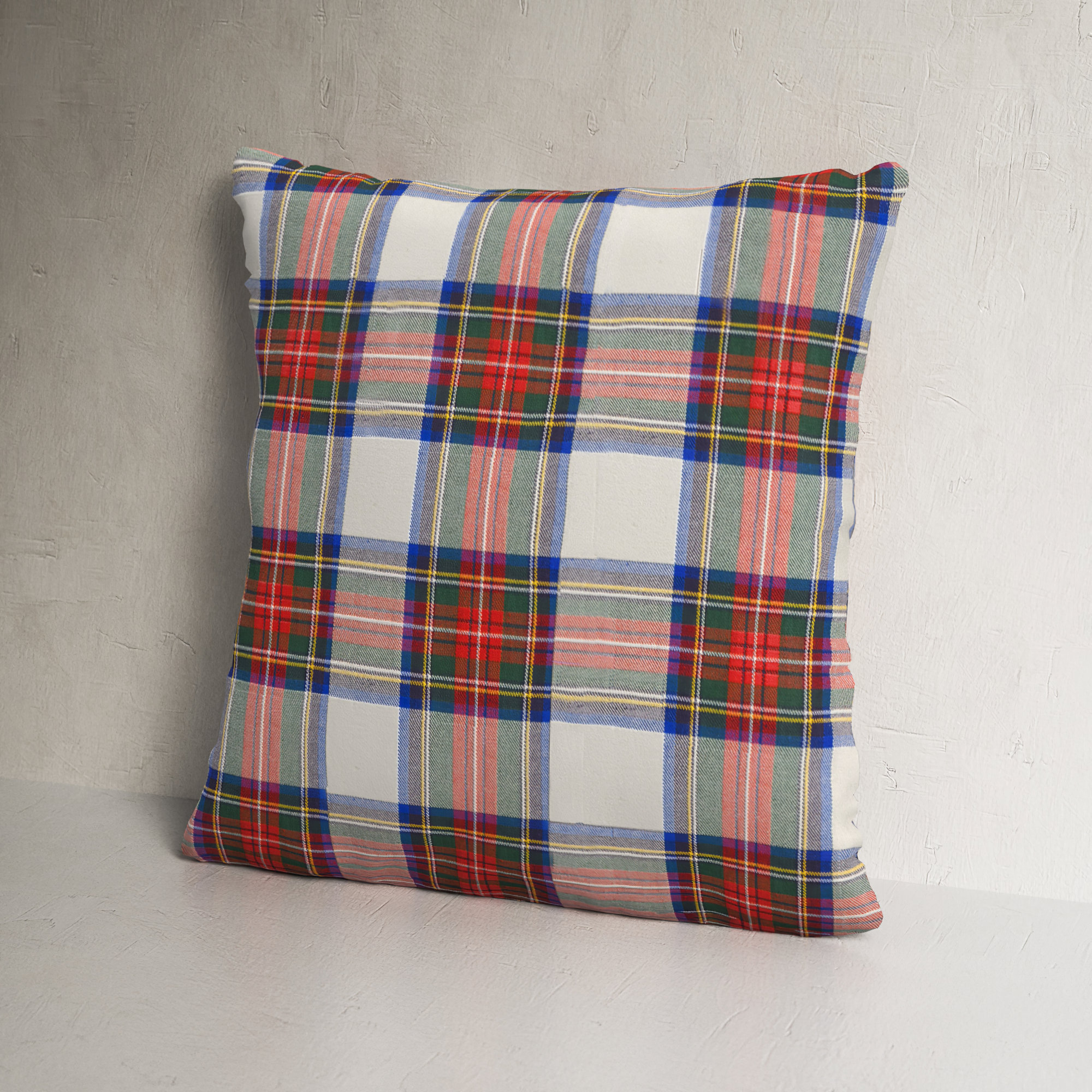 Rockleigh Plaid Cotton Pillow Cover, 22" x 22", Pillow Cover Only - No Insert