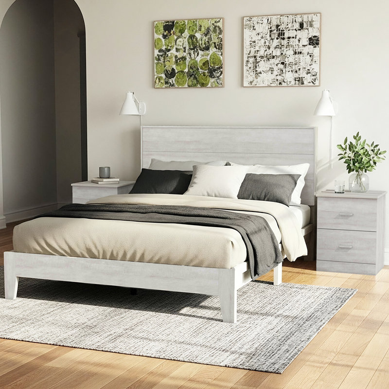 Allyannah 3 Pieces Bedroom Set, Queen, Knotty Oak