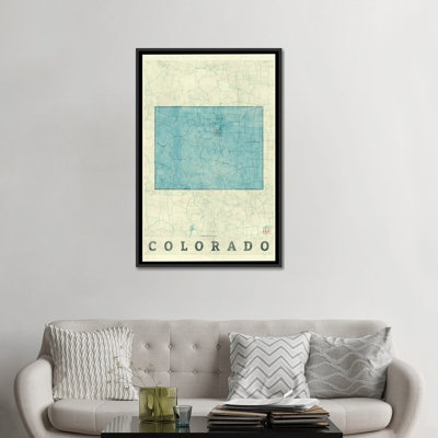 « colorado map », reproduction d’impression sur toile