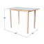 Table de salle à manger extensible en bois massif Ginna