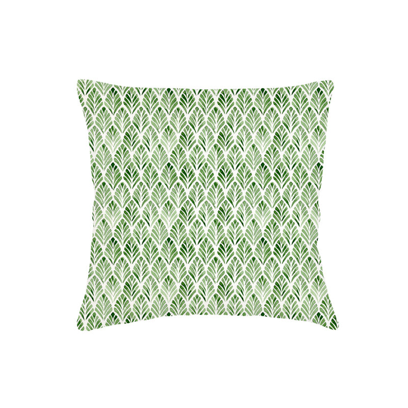 Coussin en velours vert 20 x 20