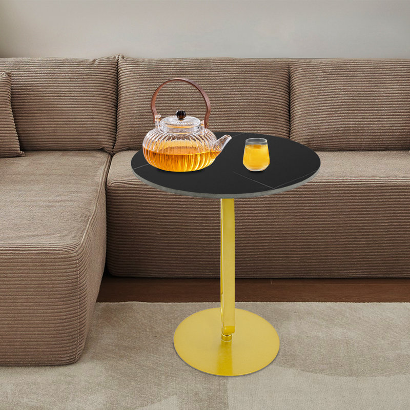 Table d'appoint 17,72 po, Noir et or