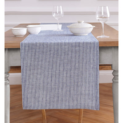 Narrow Stripe - 100% Pure Linen  Table Runner
