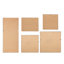 5 toiles murales abstraites en bleu, gris, jaune et bronze