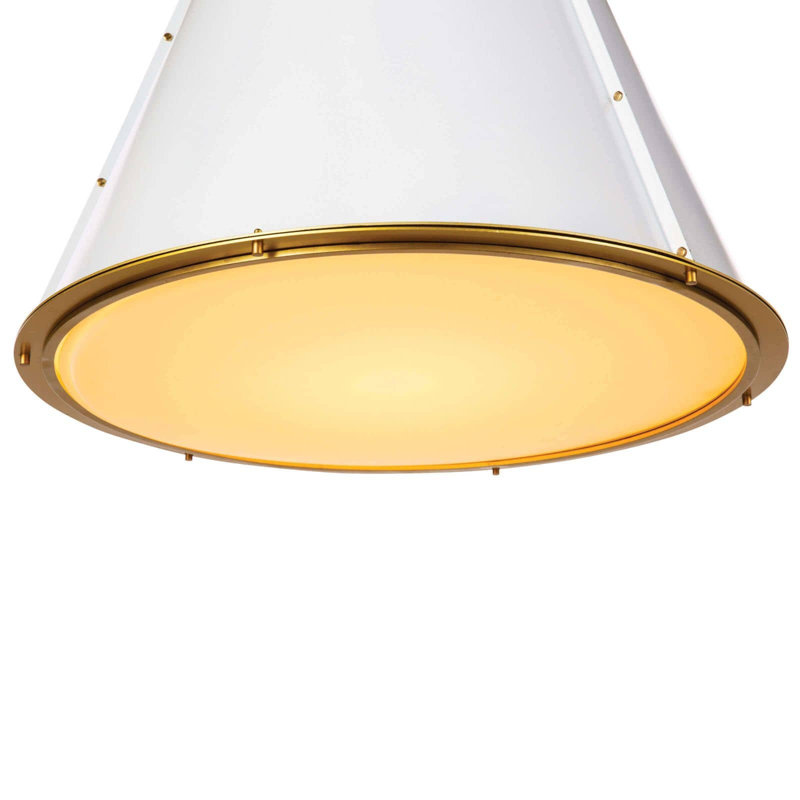 French Maid Chandelier Large, Gold, White