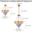 Bohemian Style Ceiling Pendant Light, Height Adjustable, Multi-Colour