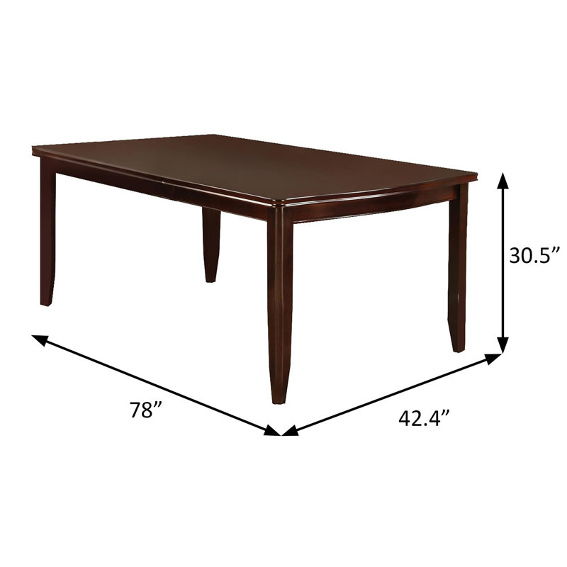 Table de salle à manger de 78 po de largeur, espresso