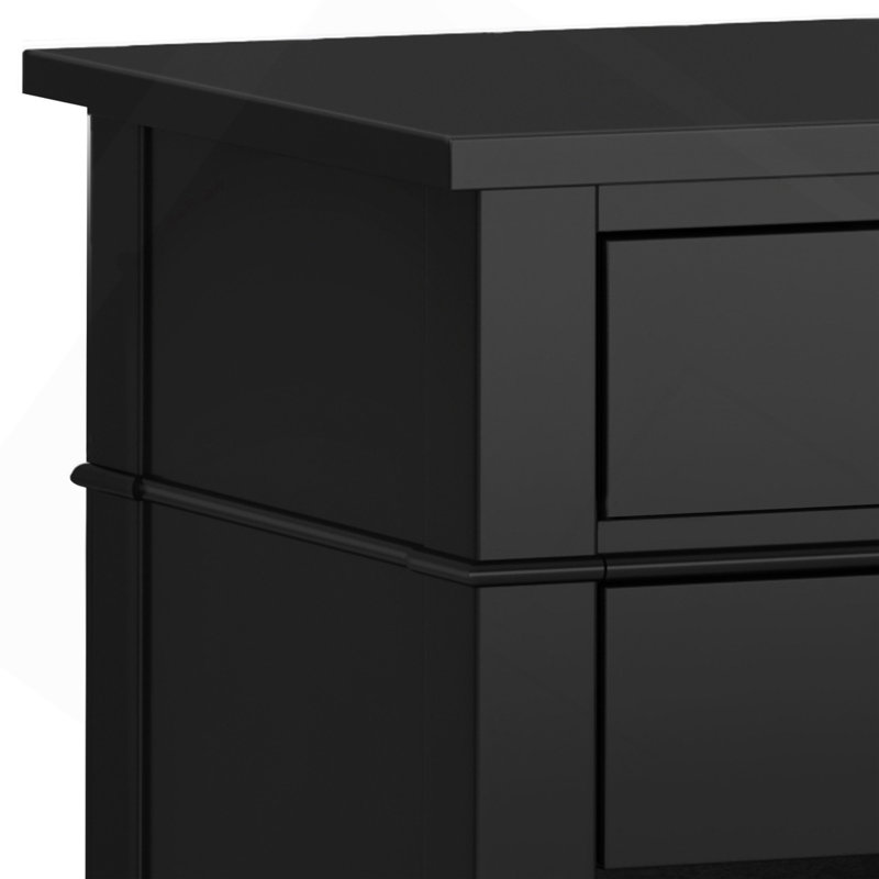 Carlton - Table de chevet - Noir, Noir