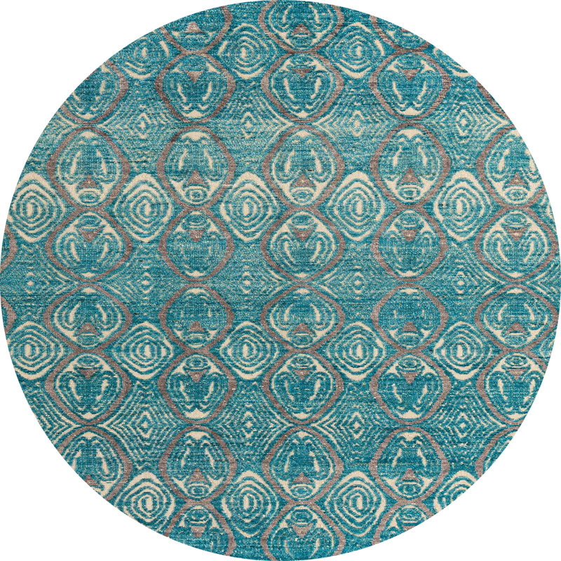 Abstract Indoor Rug, Round 5'