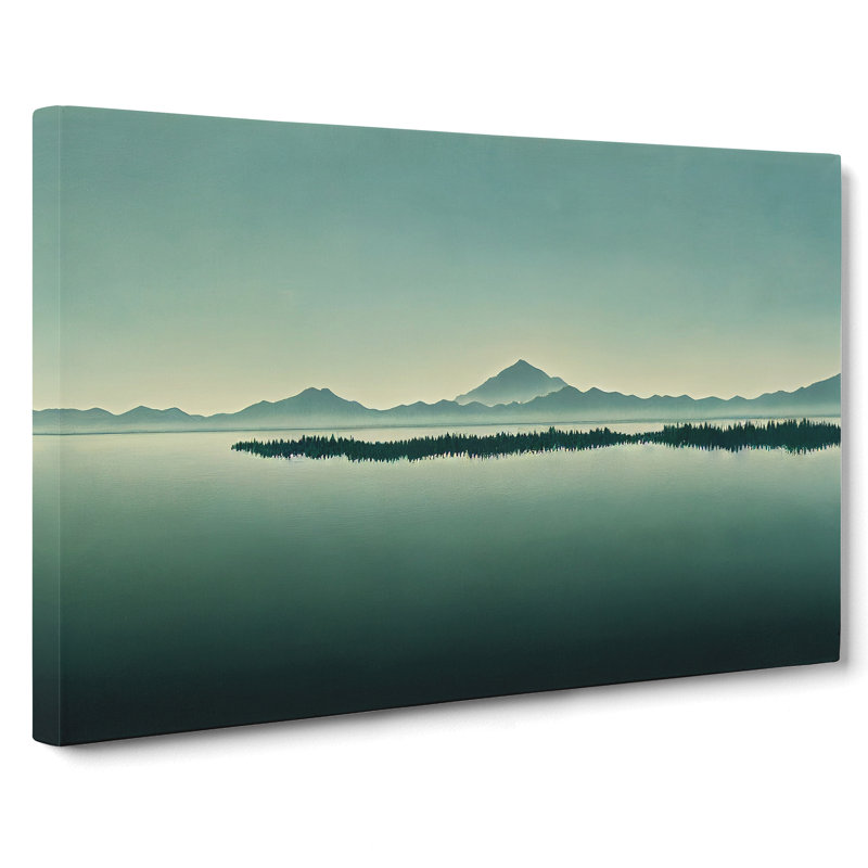 View Of Mountain Lake Vol.1 - Wrapped Canvas Painting, 35cm H x 50cm W x 3cm D