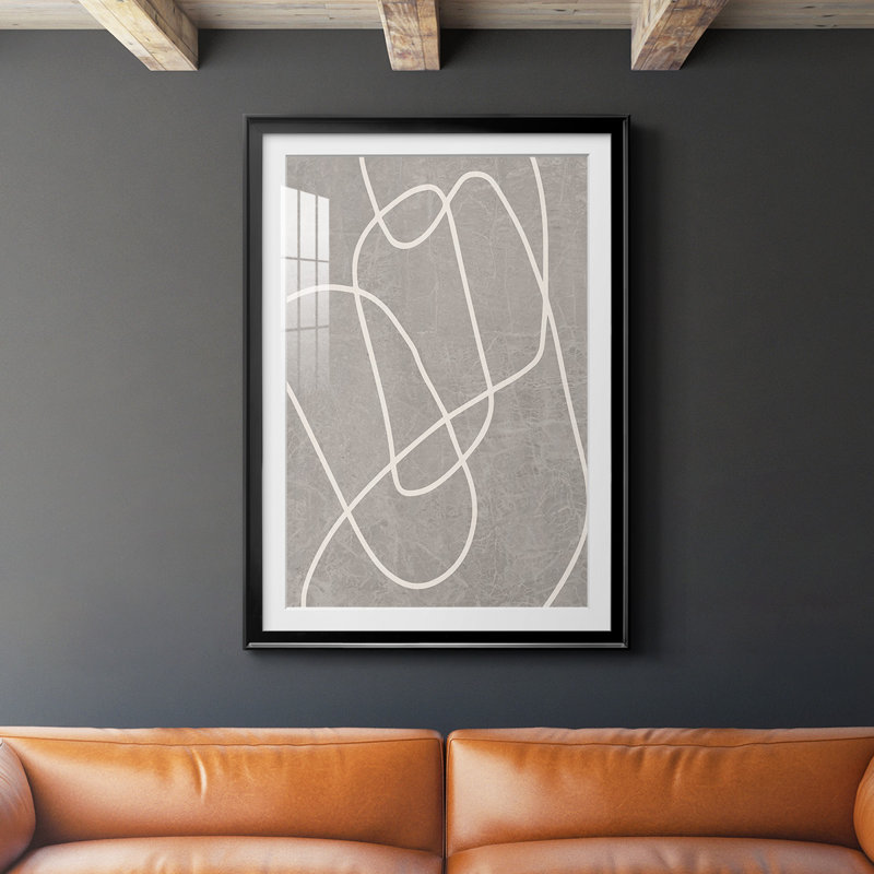 Fissures II, reproduction encadrée de qualité supérieure - prête à être accrochée, H 42,5 po x l 30,5 po, Noir