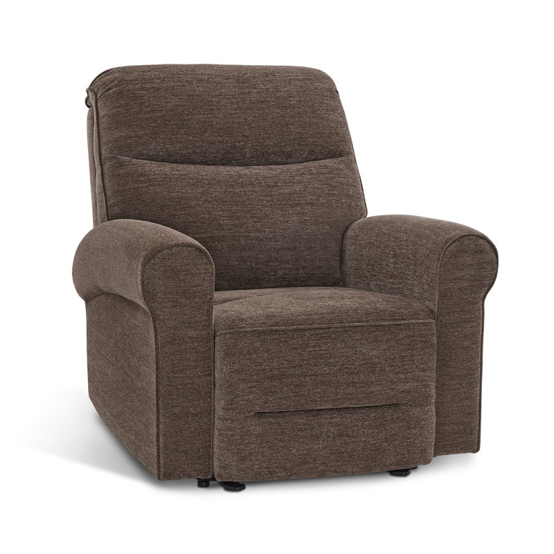 Power Recliner for Small Space, zero clearance recliner  Recliner for RV Living Room, Dark Brown Fabric