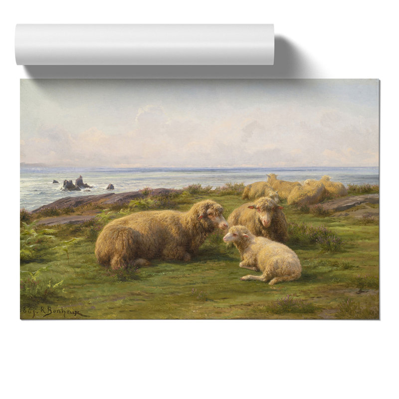 Sheep by the Sea by Rosa Bonheur - Frameless Print, 30cm H x 42cm W x 0.1cm D