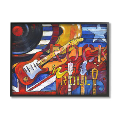 Rock'n Roll Music Tribute by Paul Brent - Graphic Art on Wood -  Winston Porter, 1209D180C31341B281DAFDC972D57176