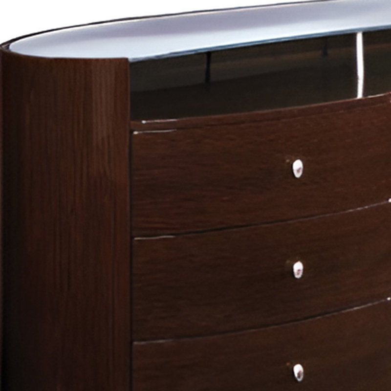  Commode 63 po à 63 tiroirs en bois brun
