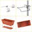 4-Pack Railing Planter Set With Plastic Pots