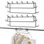 2 Pack 16 Inch Space Saving Hangers 10 Hooks Magic Hanger For Sorting Clothes Storage Metal Sturdy Premium Hangers Black