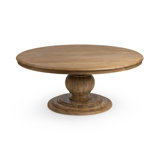 Brookside Round Solid Wood Pedestal Dining Table