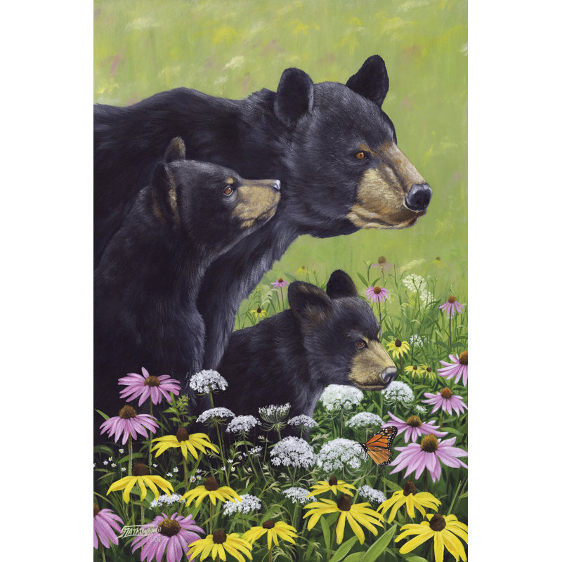 Black Bears by Fred Szatkowski - Wrapped Canvas Print, 30cm H x 20cm W