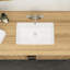 Lavabo de salle de bain rectangulaire encastré en céramique blanc 21 "x 13" avec trop-plein (n'inclut que le lavabo de salle de bain)