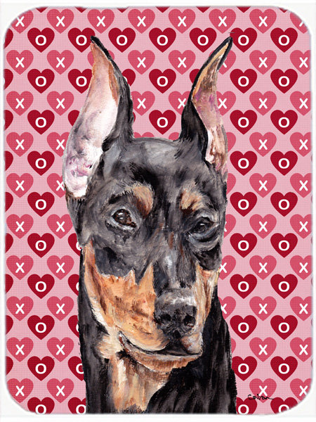 German Pinscher Hearts and Love Glass Cutting Board