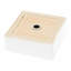Lavabo vasque de salle de bain carré en céramique blanche - 15 po x 15 po x 5,5 po, teint, aspect, fonctionnalité intérieure / extérieure 15 po x 15 po pour une inspiration contemporaine classique, faible absorption d'eau, installation au-dessus du comptoir