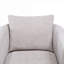 Fauteuil d'appoint simple pivotant à 360 degrés en lin rembourré beige neutre pour la maison-827195878