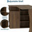 Bureau en L avec tablettes de rangement - Petit bureau d'angle pour petits espaces, table réversible avec tablettes à 3 niveaux pour le bureau personnel, l'écriture, le bureau, les jeux-1542739053