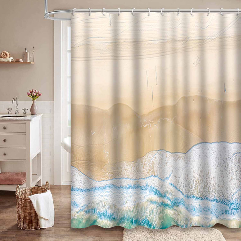 «Beach Day», Australie, paysage, océan, surf, aqua, grand tableau bleu, côte, 12 crochets, L 72 po x l 84 po