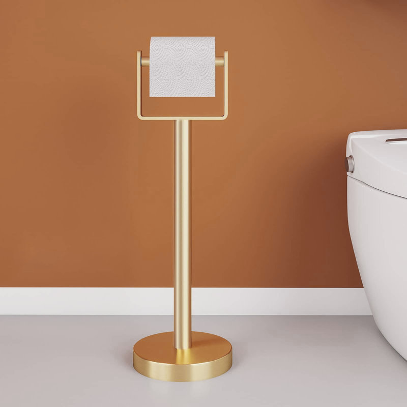 Porte-papier hygiénique sur pied, Doré