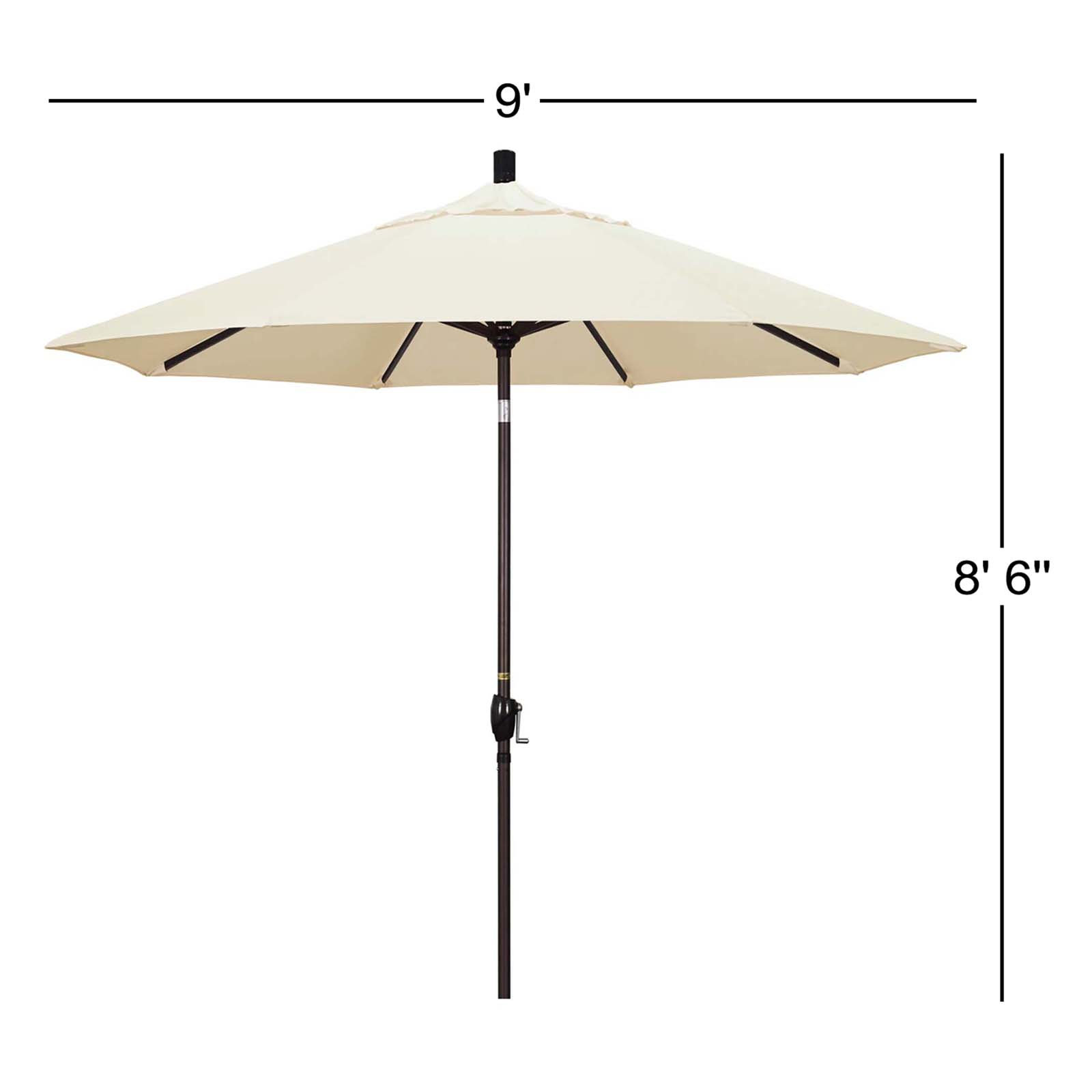 Iuka 9' Umbrella, Canvas Canvas Sunbrella® Canvas