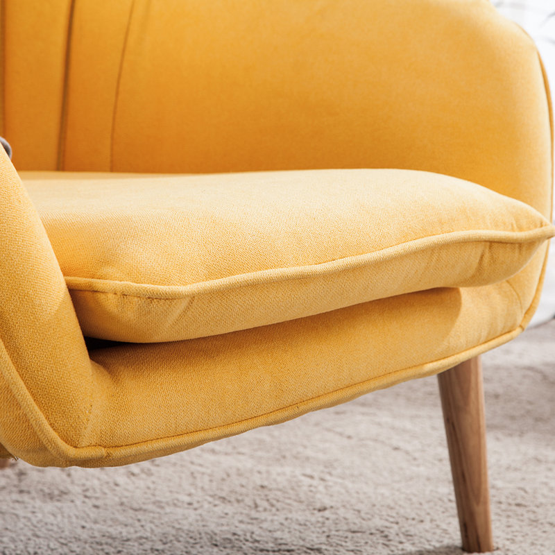 Hrahad Upholstered Armchair, Yellow