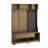 Multi-purpose Hallway Hall Tree with Removable Linen Cushioned Entryway Bench, Coat Rack, Storage Shelves, and DIY Pegboard,for Hallways, Living Room, Brown-929145940