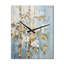 Horloge murale en bambou doré et bleu II-1142154251