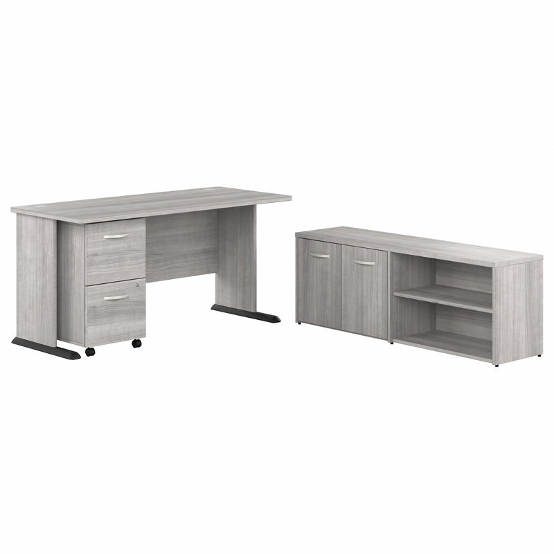 Ensemble de bureau d'ordinateur Studio A, Gris platine